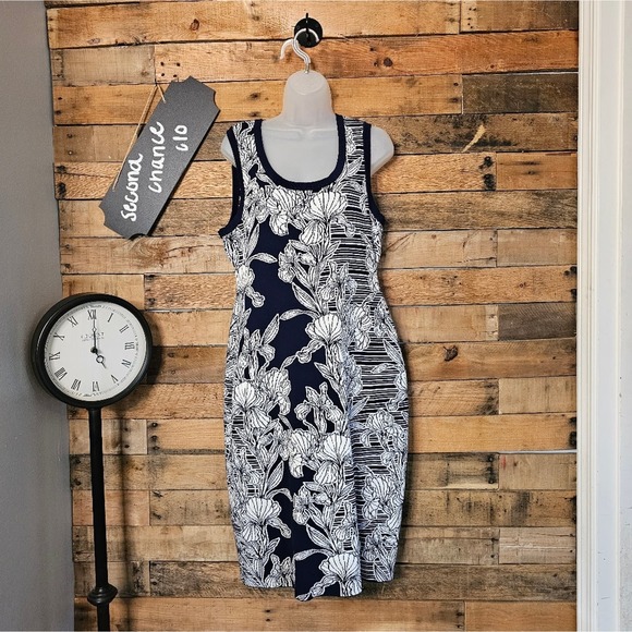 Nina Leonard Dresses & Skirts - Nina Leonard women's bodycon floral sweater dress size l/xl